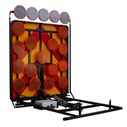 Panou rabatabil Sageti luminoase LED de semnalizare - dirijare trafic - 15 + 5 lampi 200 mm diametru - 2000 candele